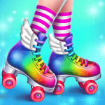 Roller Skating Girls Icon